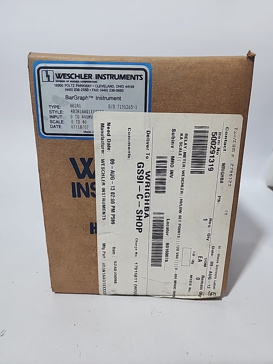 Weschler Instruments BG241 Weschler Instruments BG241