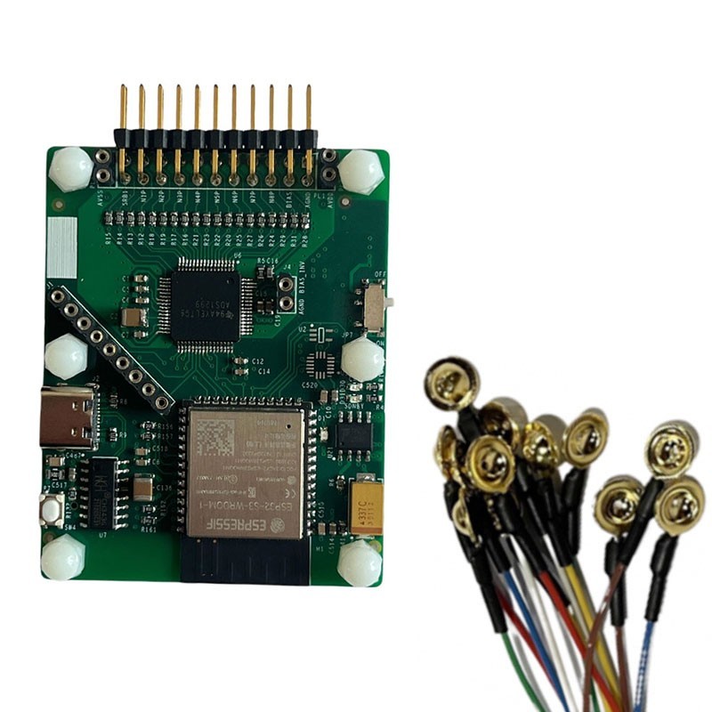 ADS1299 8-Channel EEG Acquisition Module WiFi+USB Version Brain Wave Sensor ADS1299 8-Channel EEG Acquisition Module WiFi+USB Version Brain Wave Sensor