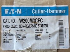 NEW IN BOX  Cutler Hammer EATON W200M3CFC Advantage Non Reversing Starter Size 3 picture