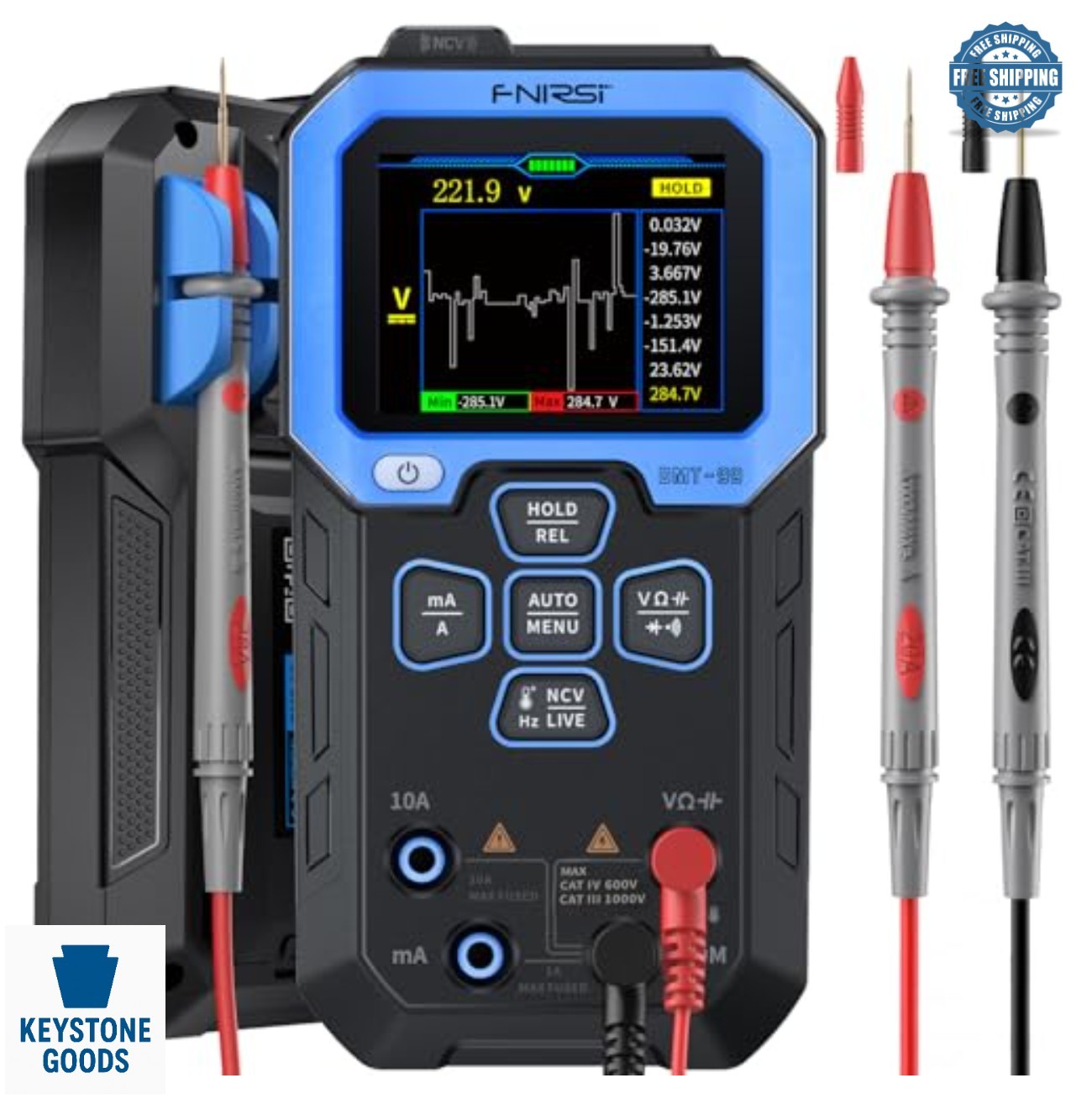 Digital Multimeter 9999 Counts True RMS Rechargeable 1500mAh Type-C Automotive Digital Multimeter 9999 Counts True RMS Rechargeable 1500mAh Type-C Automotive