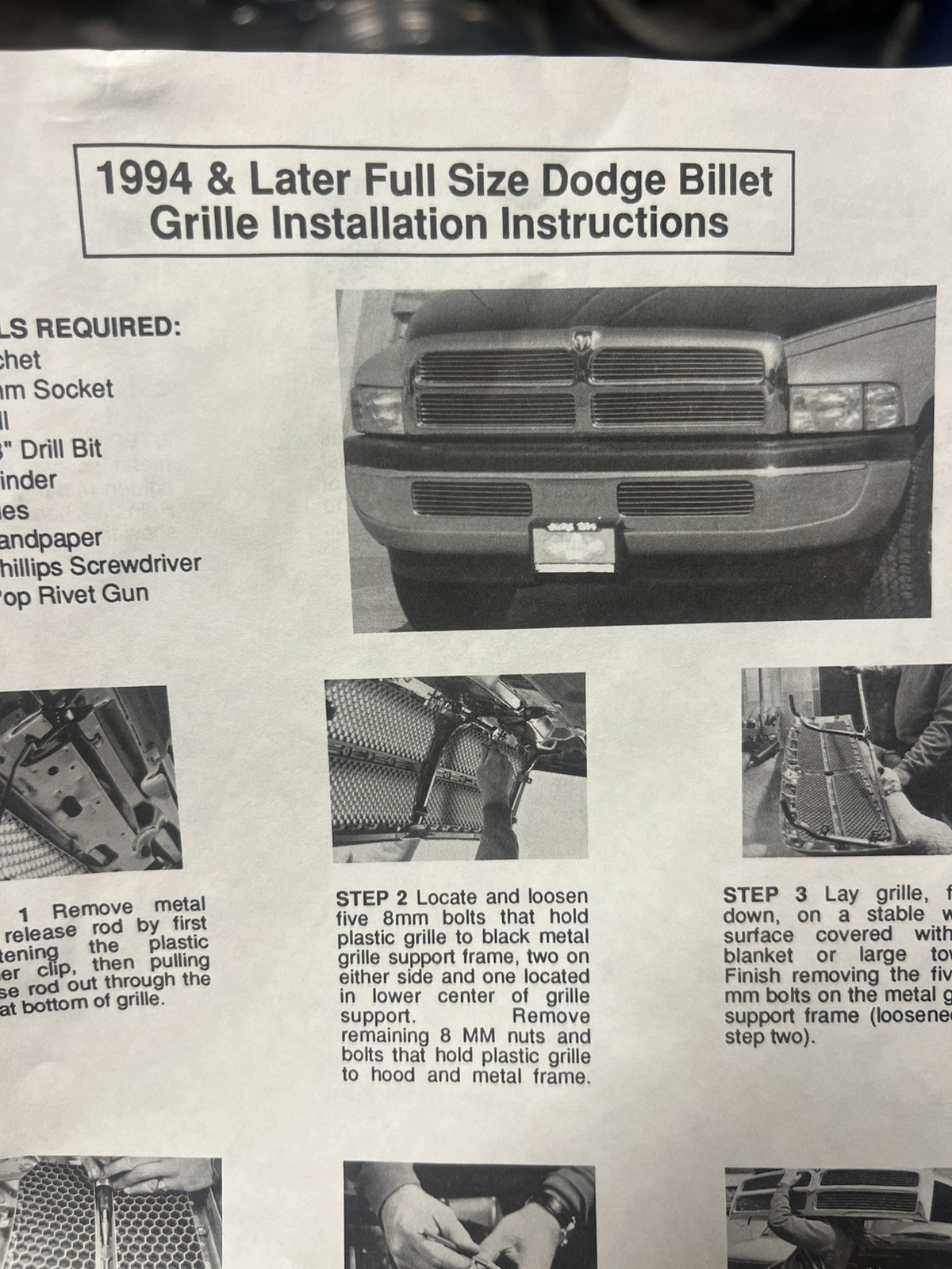 (1) NOS Carriage Works 4033 Brushed Billet Grille for 94-01 Dodge Ram 1500 2500 (1) NOS Carriage Works 4033 Brushed Billet Grille for 94-01 Dodge Ram 1500 2500