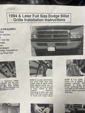 (1) NOS Carriage Works 4033 Brushed Billet Grille for 94-01 Dodge Ram 1500 2500 picture
