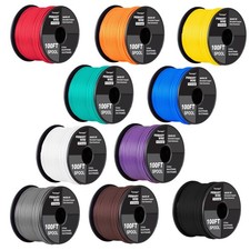Thonapa 16 Gauge Primary Wire - 10 Roll Copper Clad Aluminum Assorted Colors picture