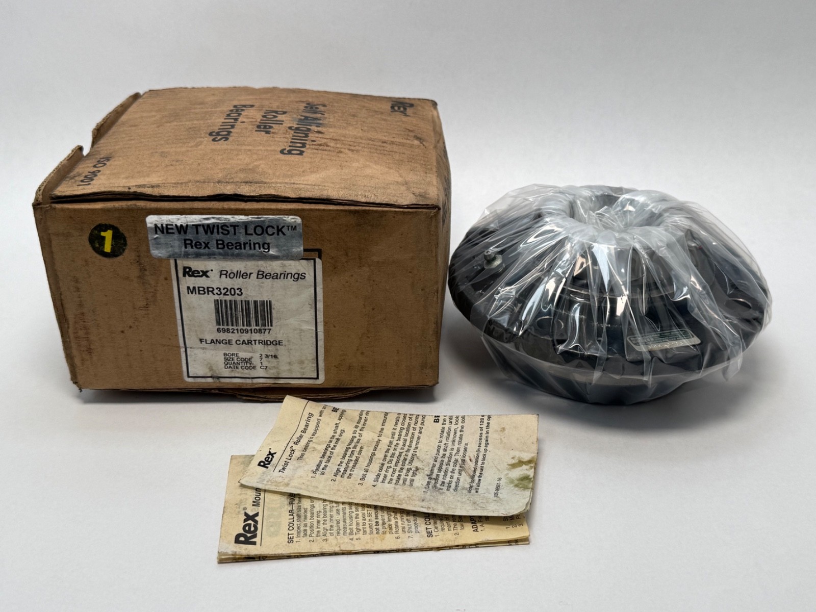 Rexnord MBR3203 Spherical Roller Flange Cartridge Bearing 2-3/16 Rexnord MBR3203 Spherical Roller Flange Cartridge Bearing 2-3/16