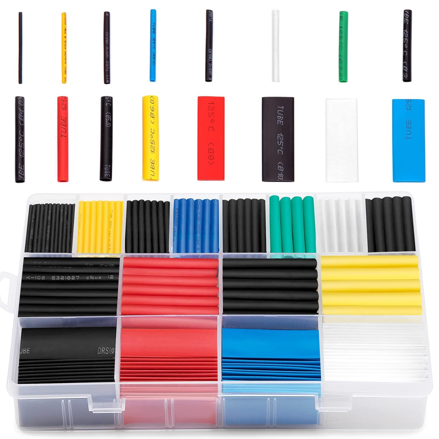 1328 Pcs HEAT SHRINK Tubing Sleeve 2:1 Shrinkable Tube Wire Cable Assortment Kit 1328 Pcs HEAT SHRINK Tubing Sleeve 2:1 Shrinkable Tube Wire Cable Assortment Kit