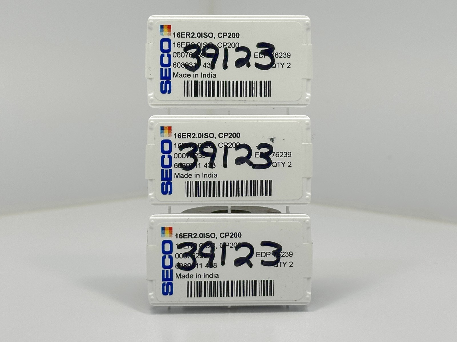 SECO 16ER 2.0ISO New Carbide Inserts 76239 Grade CP200 6pcs