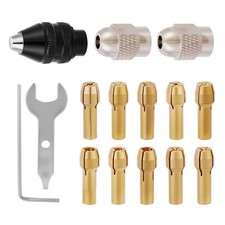 15PCS Drill Chuck Collet Set 0.02In - 0.13In Keyless Quick Replacement Kit picture