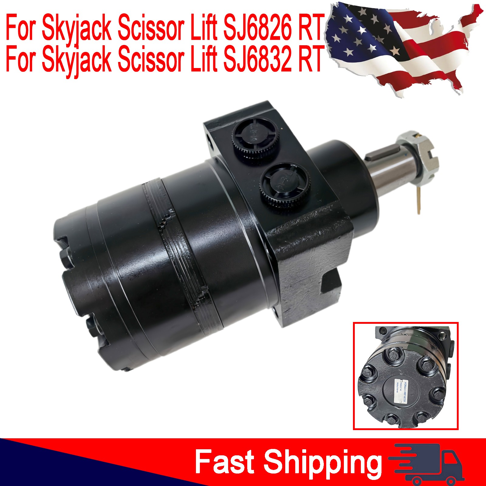 141656 241990 For Skyjack Scissor Lift SJ 6826 RT, SJ 6832 RT New Wheel Motor