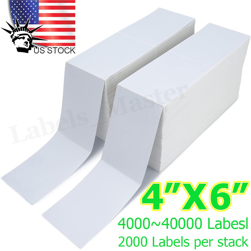 4x6 Fanfold Direct Thermal Shipping Labels Perforated for Zebra & Rollo Printers 4x6 Fanfold Direct Thermal Shipping Labels Perforated for Zebra & Rollo Printers