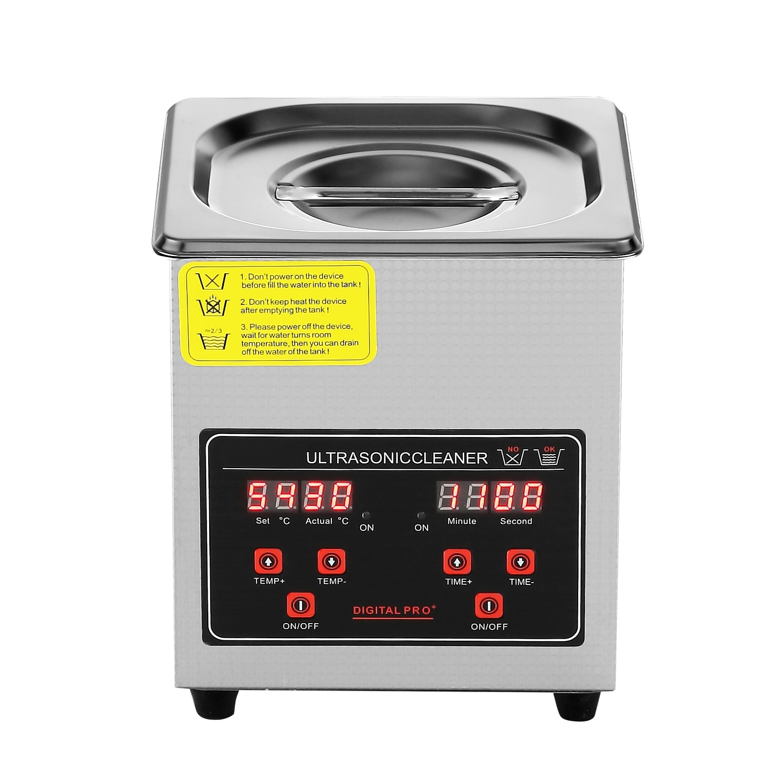 Uimoso 2L Ultrasonic Cleaner with Timer Heating Machine Digital Sonic Cleaner