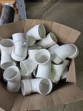 Lot of Approx. 30 Charlotte NIBCO 3” 4” PVC DWV 45° 90° Elbow Fittings picture