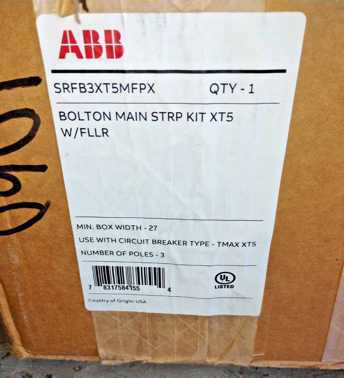 GE / ABB ASEA BROWN BOVERI SRFB3XT5MFPX Bolt-on Main Strap Kit w / Filler Plates GE / ABB ASEA BROWN BOVERI SRFB3XT5MFPX Bolt-on Main Strap Kit w / Filler Plates