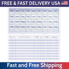 20 Pack Checkbook Register Check Registers for Personal Blank Ledger Transaction picture