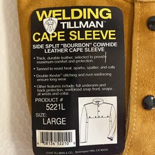 Tillman Brand, Cape Sleeve, Split Bourbon, Cowhide, Large 2X HD Stitched. Plain picture
