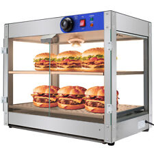 New Commercial 2-Tier Countertop Heat Food Pizza Warmer 750W Pastry Display Case picture