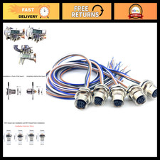 5Pcs 1.64ft M12 5 Pin Female Connector Cable, IP67 Waterproof Aviation Socket, 1 picture