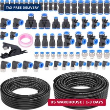 68Pcs 50Ft 1/4 3/8 DOT Air Line with Quick Connect Air Fittings Kit picture
