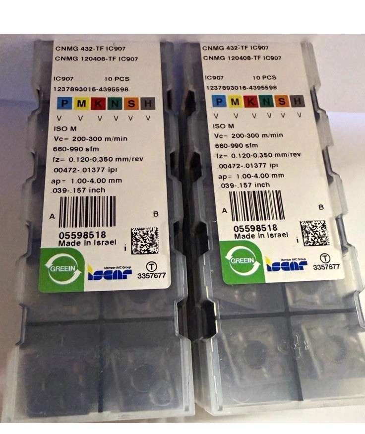 ISCAR Carbide Turning Insert CNMG 432-TF IC907 Indexable Inserts (10pcs) ISCAR Carbide Turning Insert CNMG 432-TF IC907 Indexable Inserts (10pcs)