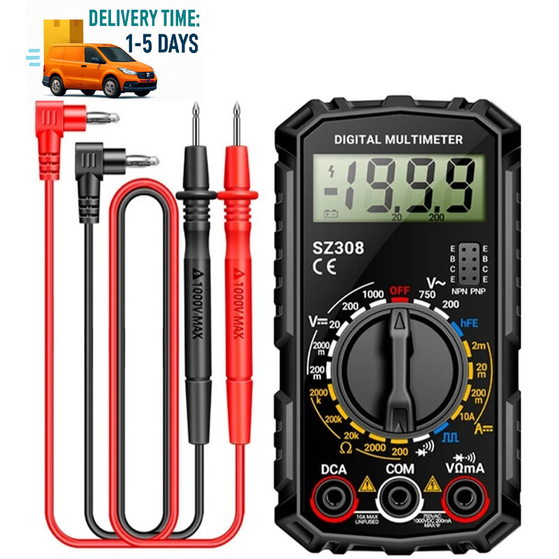 Digital Multimeter LCD Voltmeter Ammeter Ohmmeter Volt AC DC Tester Leads Meter Digital Multimeter LCD Voltmeter Ammeter Ohmmeter Volt AC DC Tester Leads Meter
