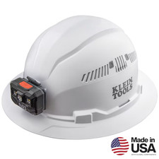 Klein Tools 60407RL Vented Full Brim Hard Hat Rechargeable Headlamp White picture