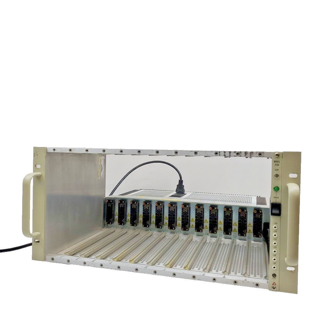 Canberra 2100-1 Nim Bin With Power Supply 12 Space Tennelec Ortec Canberra 2100-1 Nim Bin With Power Supply 12 Space Tennelec Ortec