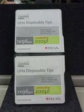 TECAN 30000627 1X96pcs Conductive 200 μl LiHa Disposable Tips EXP. 2018-01 X2 picture