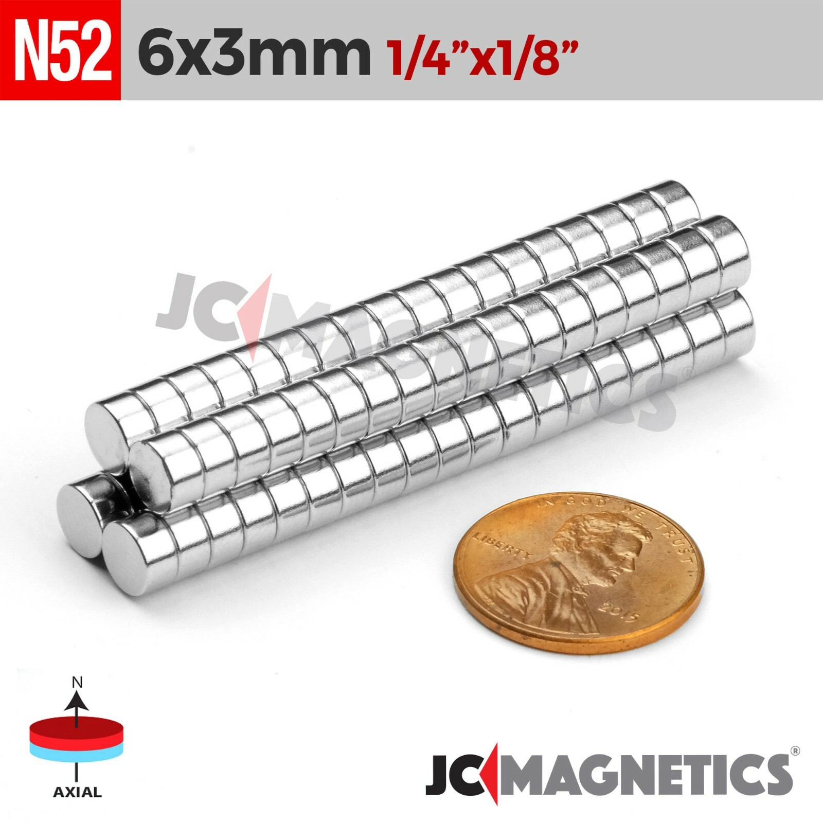 6mm x 3mm N52 Rare Earth Neodymium Magnet Discs 6x3mm 6mm x 3mm N52 Rare Earth Neodymium Magnet Discs 6x3mm