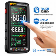 ANENG 683 Smart Digital Multimeter Tester Touch USB Rechargeable True RMS picture