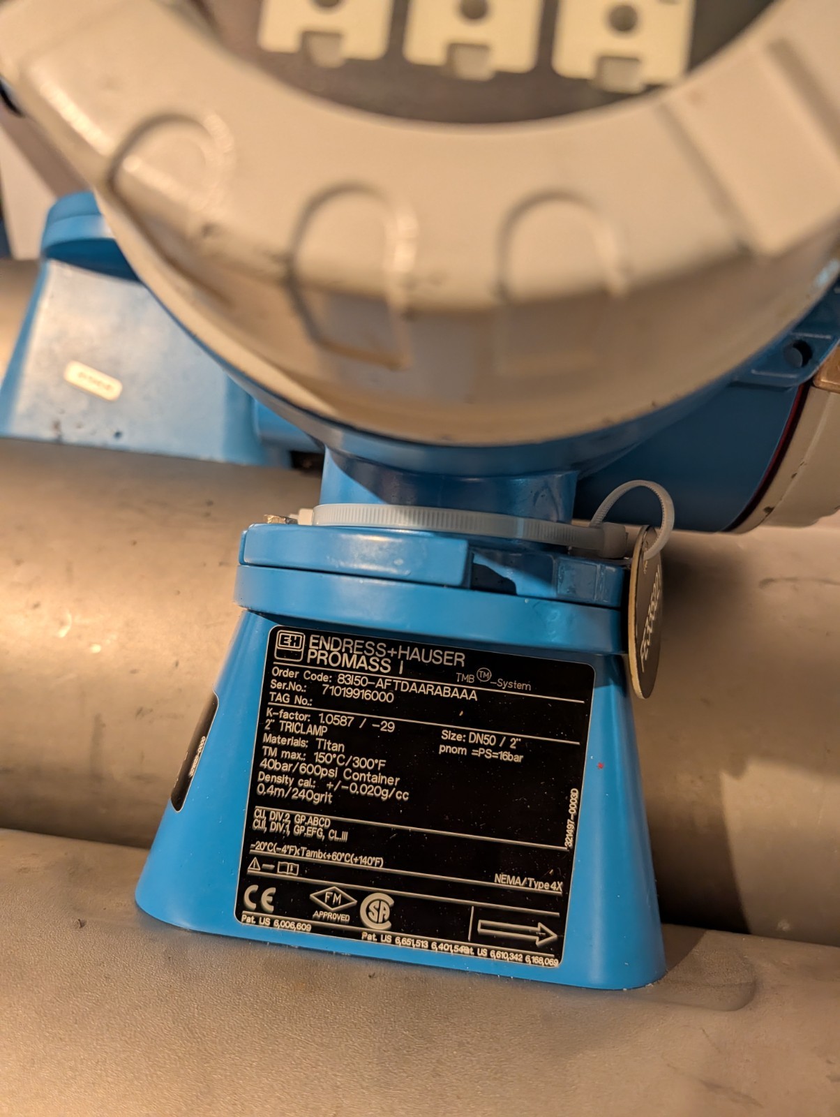 Lot of 3 Endress Hauser Promass titanium 2 inch flow meters Lot of 3 Endress Hauser Promass titanium 2 inch flow meters
