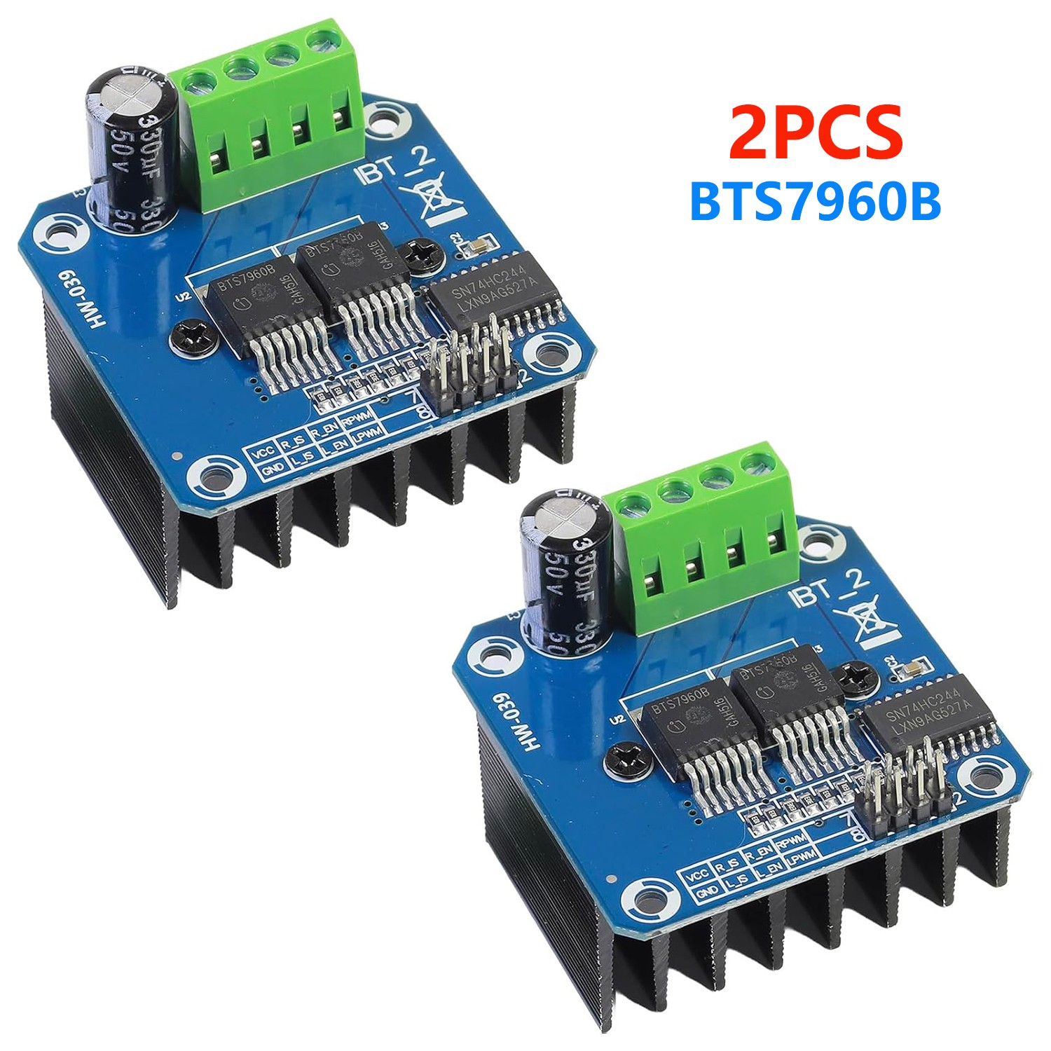 2PCS Semiconductor BTS7960B Motor Driver 43A H-Bridge Drive PWM For Arduino NEW 2PCS Semiconductor BTS7960B Motor Driver 43A H-Bridge Drive PWM For Arduino NEW