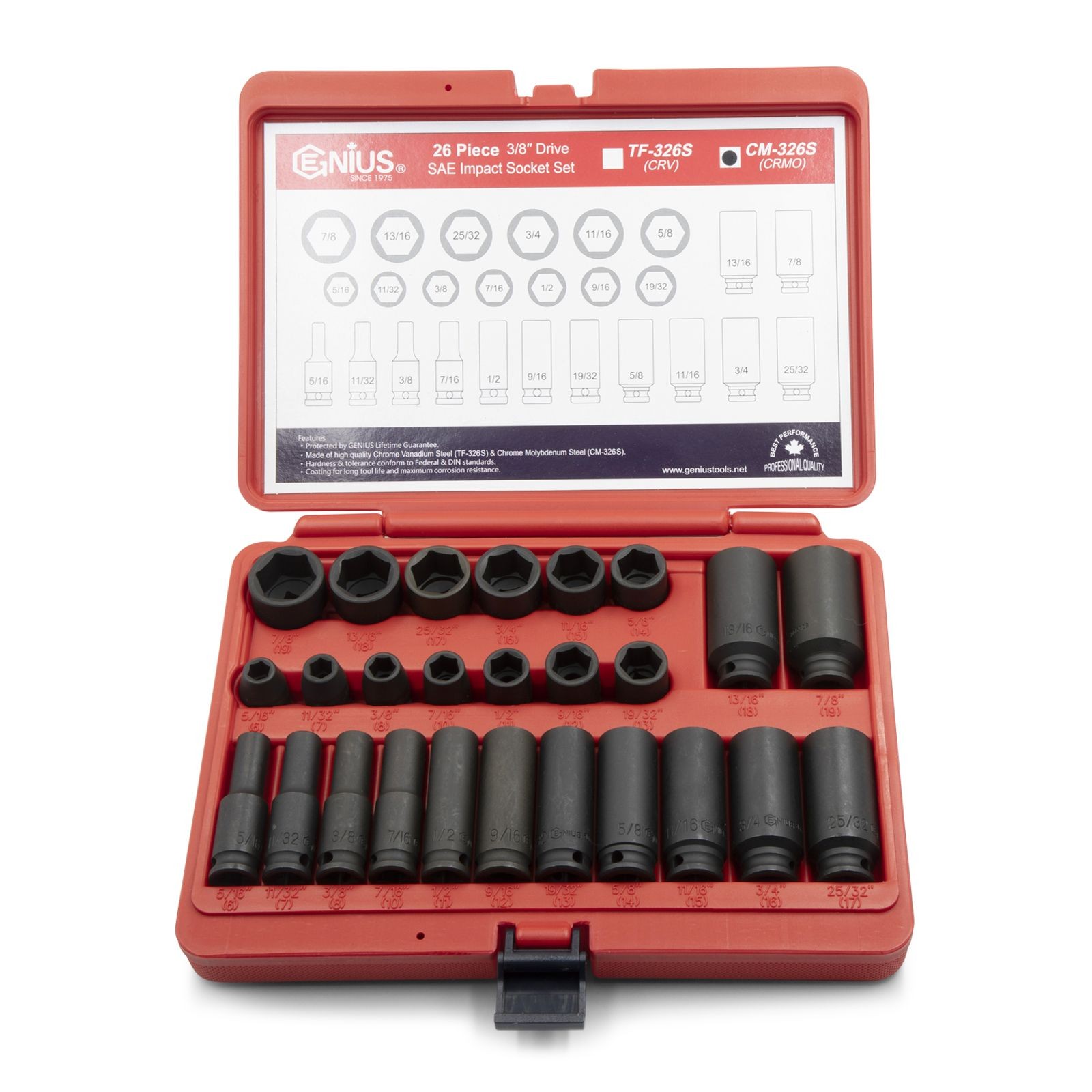 Genius Tools 26 Piece 3/8\