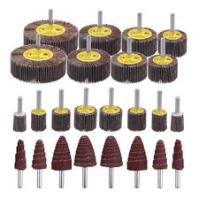 24 Pcs Abrasive Flap Wheel Sander Set 80 Grit 1/4
