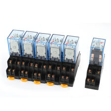 6pcs AC 110/120V Coil 8Pins DPDT 35mm DIN Rail Electromagnetic Power Relay picture