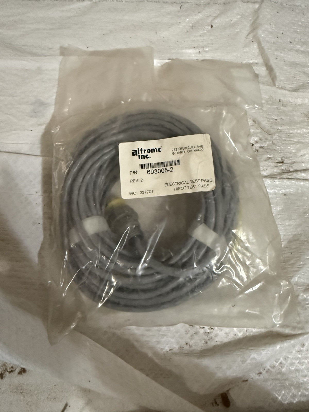 Altronic 693005-2 EPC-100 Control Valve Cable Assembly 50 Ft Genuine OEM New