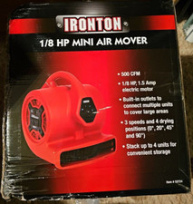 Ironton 1/8 HP Mini Air Mover/Dryer with Built-in Outlet - 500 CFM picture