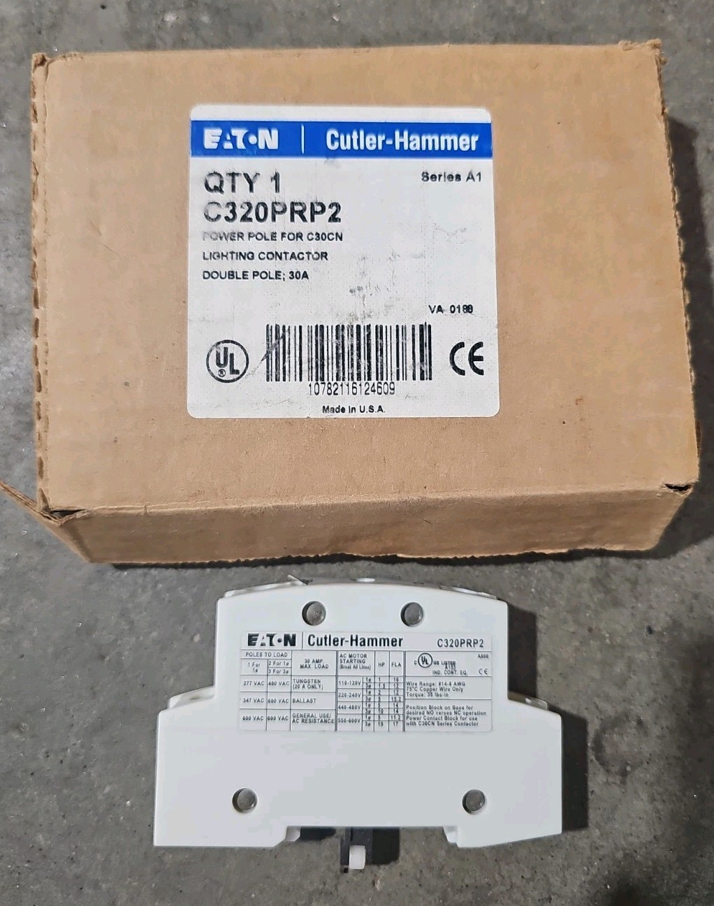 EATON C320PRP2 Double-Pole Power Pole NEW IN BOX