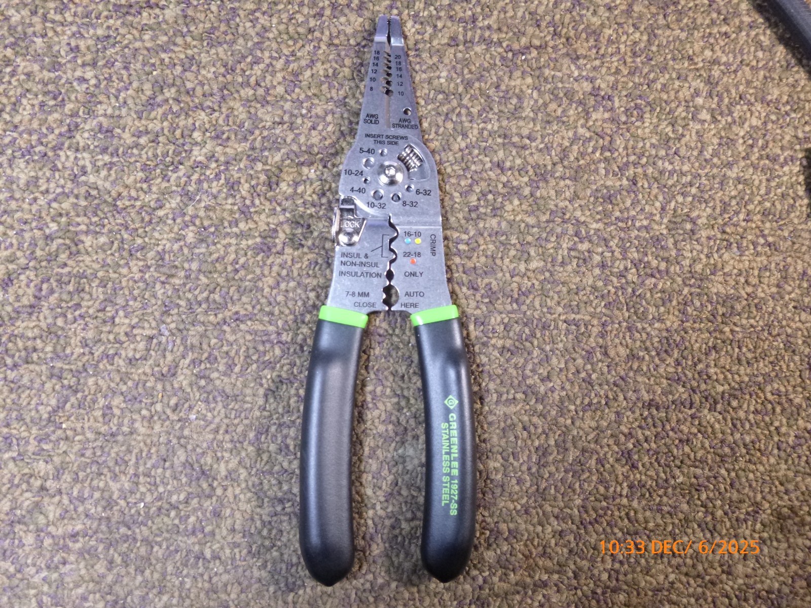 Greenlee 1927-SS Stainless Steel Wire Stripper/Cutter/Crimper***Free Shipping*** Greenlee 1927-SS Stainless Steel Wire Stripper/Cutter/Crimper***Free Shipping***