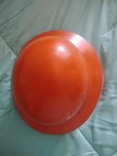 Vintage MSA Skullgard Full Brim Hard Hat Orange Safety Helmet Construction Cap picture