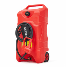  16 Gallon Gas Fuel Caddy, Heavy Duty Portable Tank, Manual Pump, 10FT Hose picture