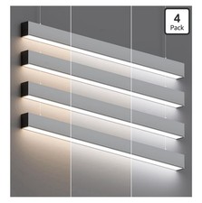 4FT LED 4Pack Gray Linear Light,50W/40W/30W Linkable Office Light picture