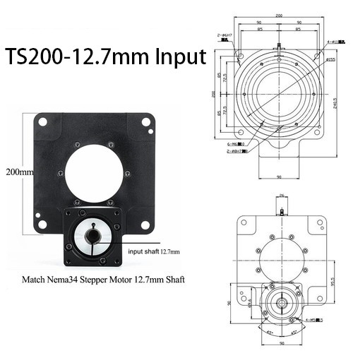 Heavy Duty Hollow Rotary Table Circular Positioner Replace DD Motor/Cam Divider 