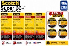 Scotch 3M Super 33+ Vinyl Electrical Tape, 4 BOXES (40 ROLLS) + FREE GIFT π picture