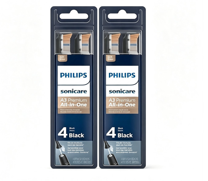 8-Pack Genuine Philip A3 Premium All-in-One Sonic Toothbrush Replacement Black 8-Pack Genuine Philip A3 Premium All-in-One Sonic Toothbrush Replacement Black