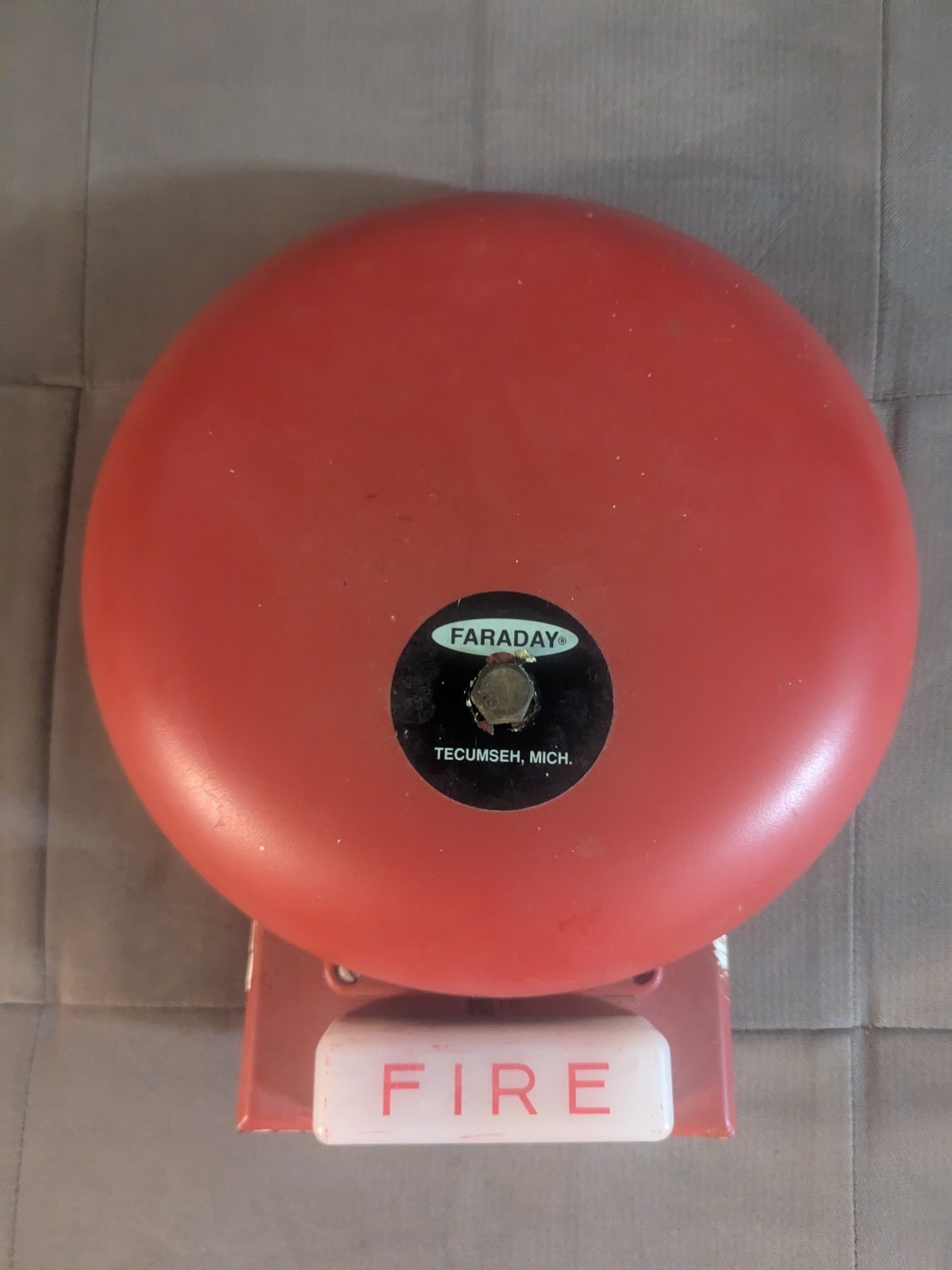 Vintage Faraday Fire Alarm Bell, Tecumseh, Mich (Untested)