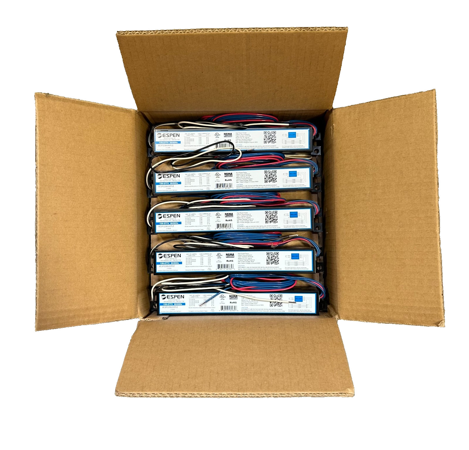Espen Technology VE3P32MVHIPLE Electronic Ballast 3-Lamp 120-277V - Lot of 10 Espen Technology VE3P32MVHIPLE Electronic Ballast 3-Lamp 120-277V - Lot of 10