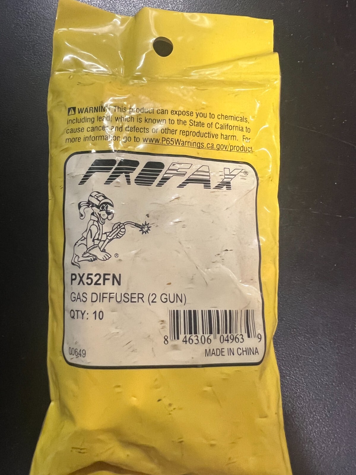 ProFax PX52FN Gas Diffuser (2 Gun) Qty. 10 *NEW IN BAG* ProFax PX52FN Gas Diffuser (2 Gun) Qty. 10 *NEW IN BAG*
