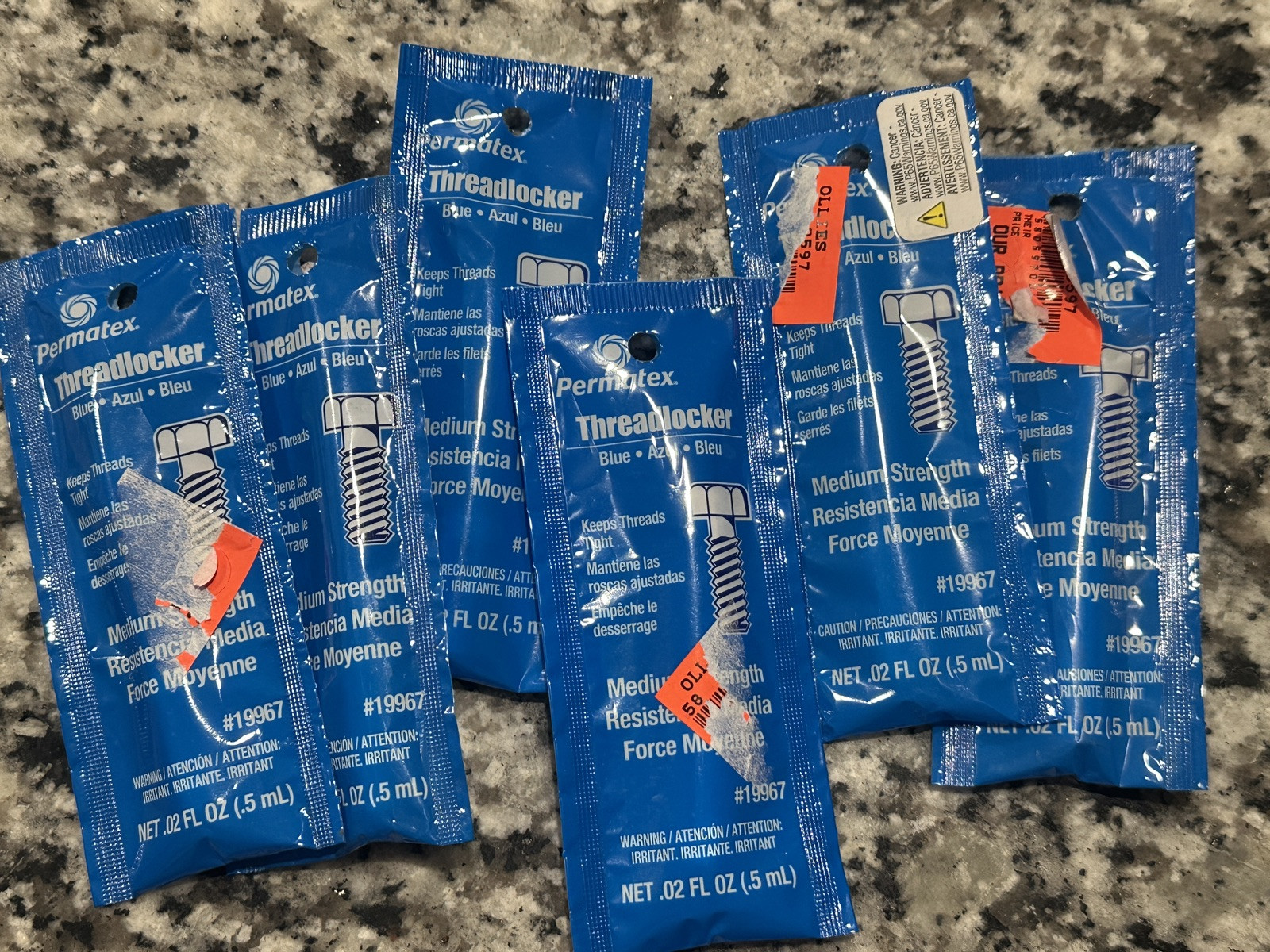 100x Lot Locktite Permatex Blue Threadlocker Single Tubes .02 Fl Oz 100x Lot Locktite Permatex Blue Threadlocker Single Tubes .02 Fl Oz