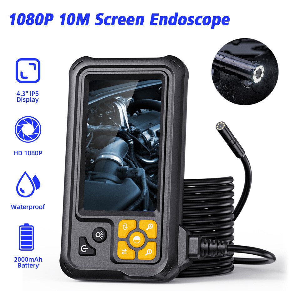 10M 1080P HD Waterproof Industrial Endoscope Inspection Camera With LCD Screen 10M 1080P HD Waterproof Industrial Endoscope Inspection Camera With LCD Screen
