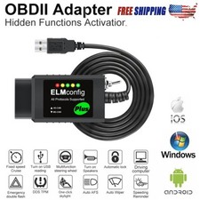 ELM327 OBD2 USB Adapter Diagnostic Scan Tool for Windows with MS/HS-CAN Switch picture