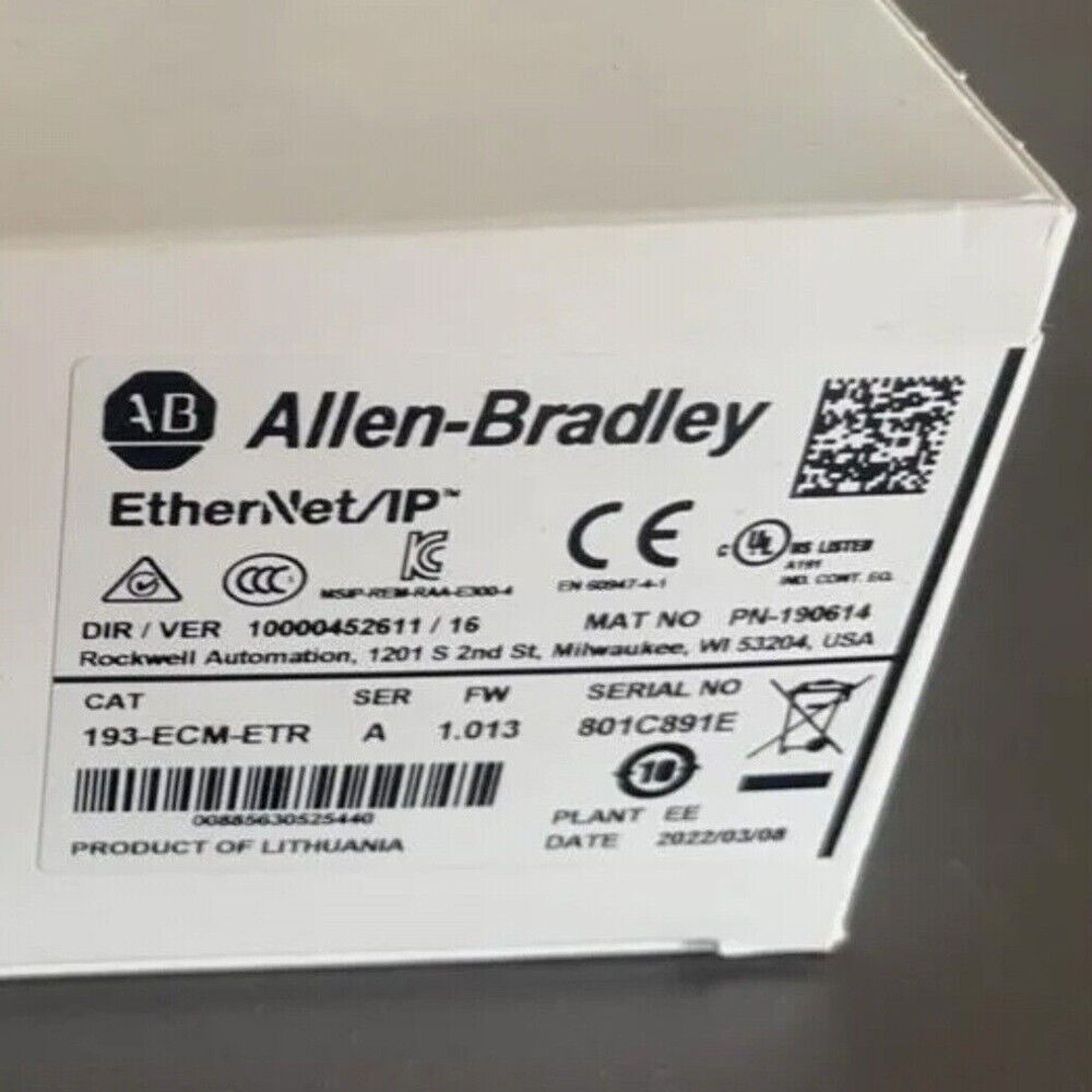 2023 New Factory Sealed AB 193-ECM-ETR Ser A Ethernet / Ip Comm Module 193ECMETR